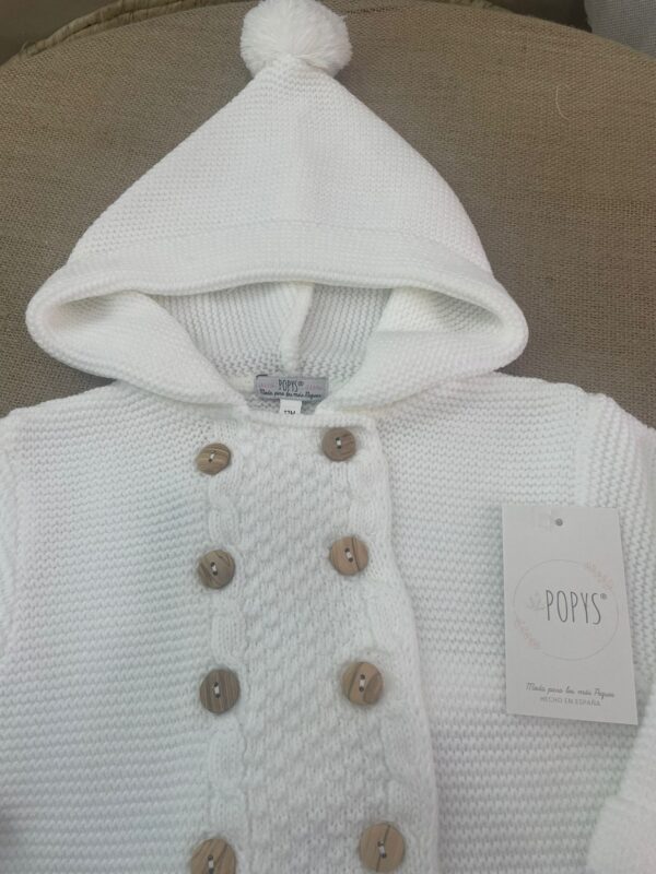 Chaqueta punto con capucha pompon - Imagen 3