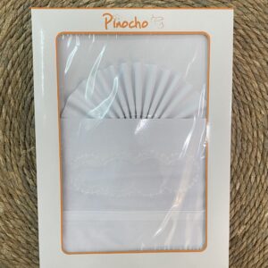 Juego de Sabana Cuna, 100% algodón, Color Blanco.