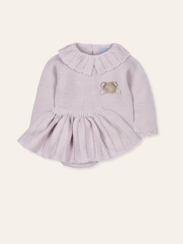 Jersey cuello volante + culotte falda punto "MIMAR"
