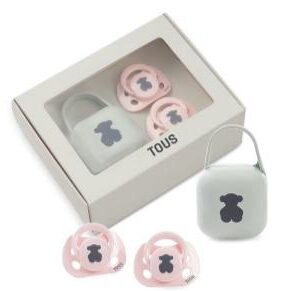 Set 2 Chupetes + Caja bear Rosa