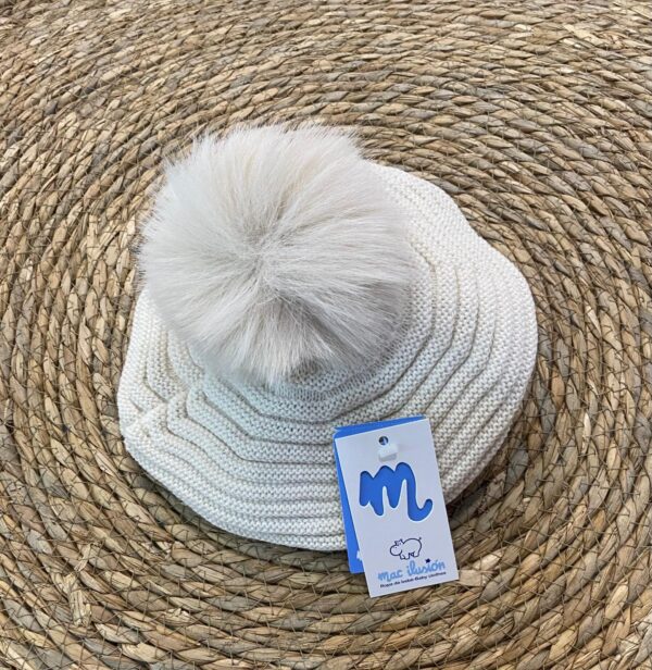Boina francesa link doble con Pom Pom "COBIJAR" - Imagen 2