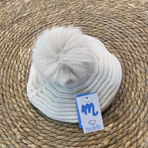 Boina francesa link doble con Pom Pom "COBIJAR"
