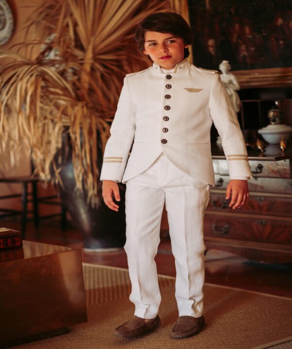 TRAJE ALMIRANTE LINO MAO 3P - Imagen 5