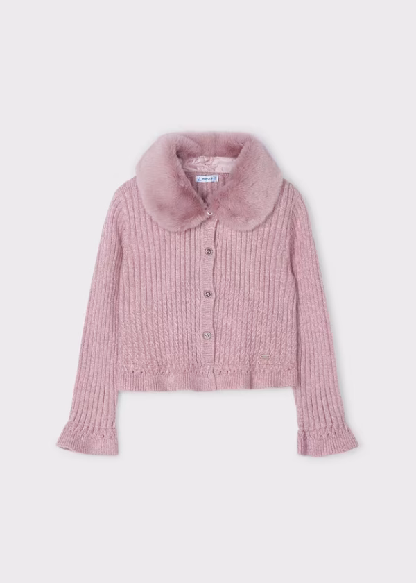 Rebeca tricot cuello pelo