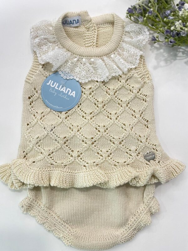 Conjunto braga punto rombos