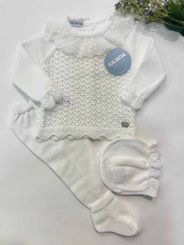 Conjunto 3p. calado Blanco