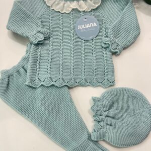 Conjunto 3 p. recogidas Verde empolvado