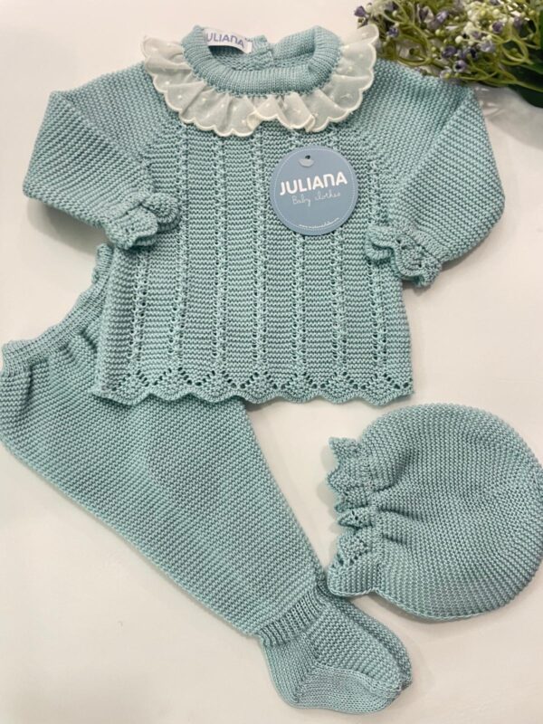 Conjunto 3 p. recogidas Verde empolvado
