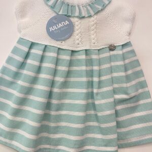 Vestido cuerpo punto rayado