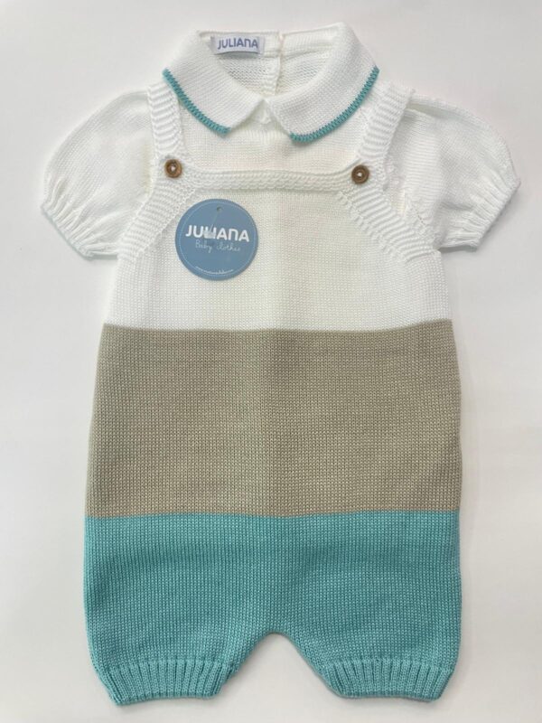 Peto punto rayado 3 colores lago/blanco/beig