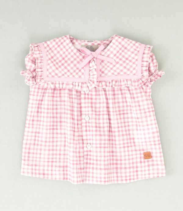 Blusa vichy bebé niña