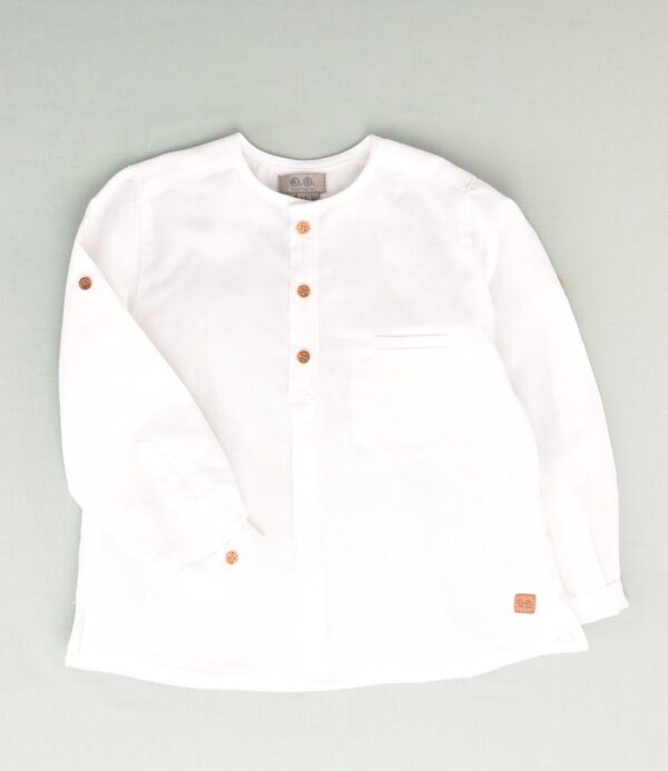 Blusa lino manga corta niño