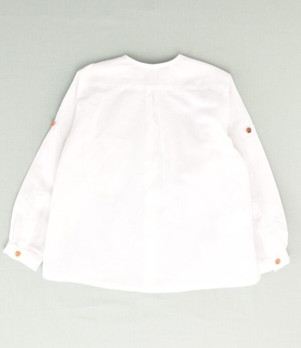 Blusa lino manga corta niño - Imagen 3