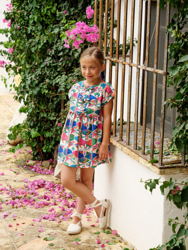 Vestido estampado niña - Imagen 5
