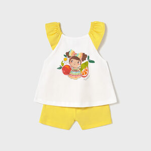 Conjunto short aplique