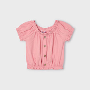 Camiseta canalé Salmón