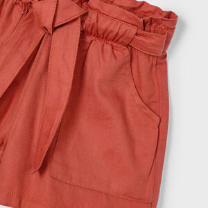 Pantalón corto fluido teja