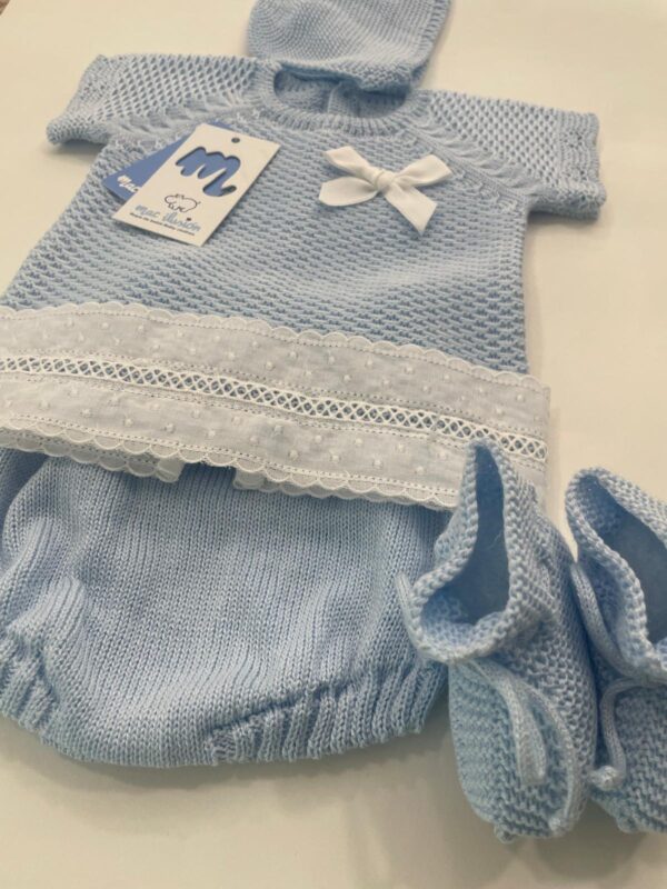 Traje 4 piezas canesú con tira bordada y culotte - Imagen 3