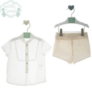 Conjunto bebé manga corta Libra
