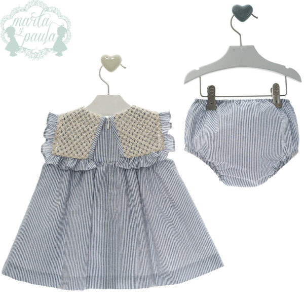 Vestido con braguita Rayas azul - Imagen 4
