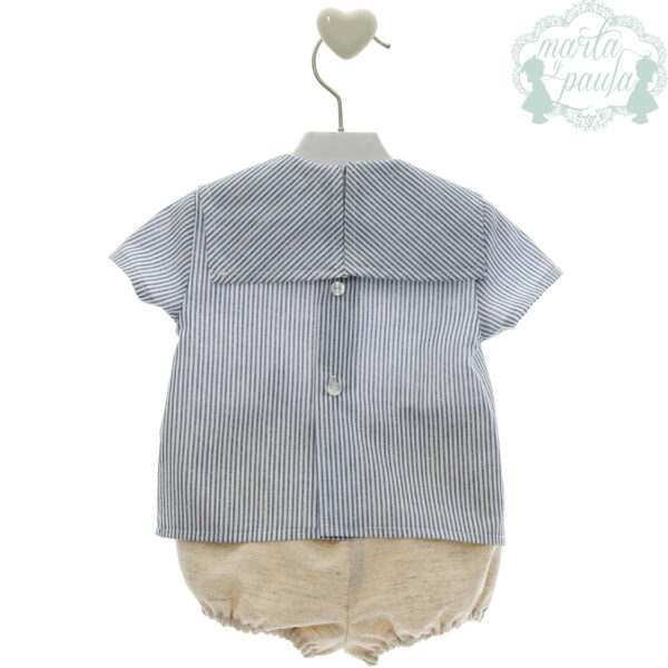 Conjunto piccolino rayas azul - Imagen 2