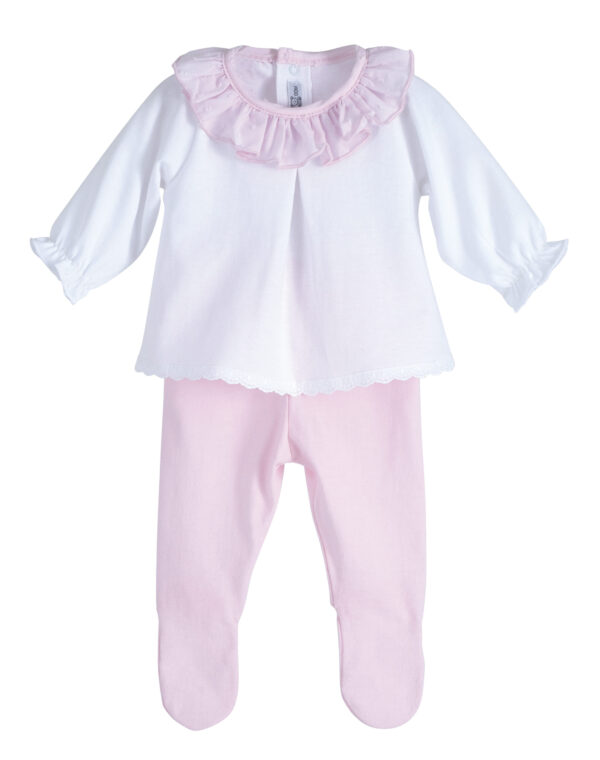 Conjunto polaina rosa