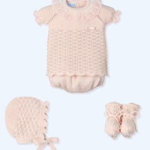 Conjunto 4 piezas manga corta Tul bordado georgeous