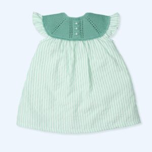 Vestido punto y seersucker Rainbow