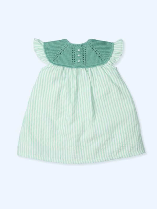 Vestido punto y seersucker Rainbow
