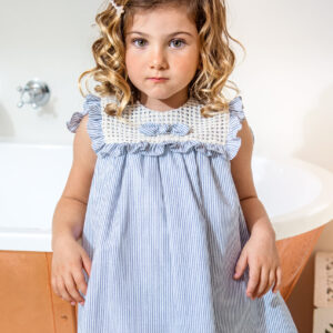 Vestido con braguita Rayas azul