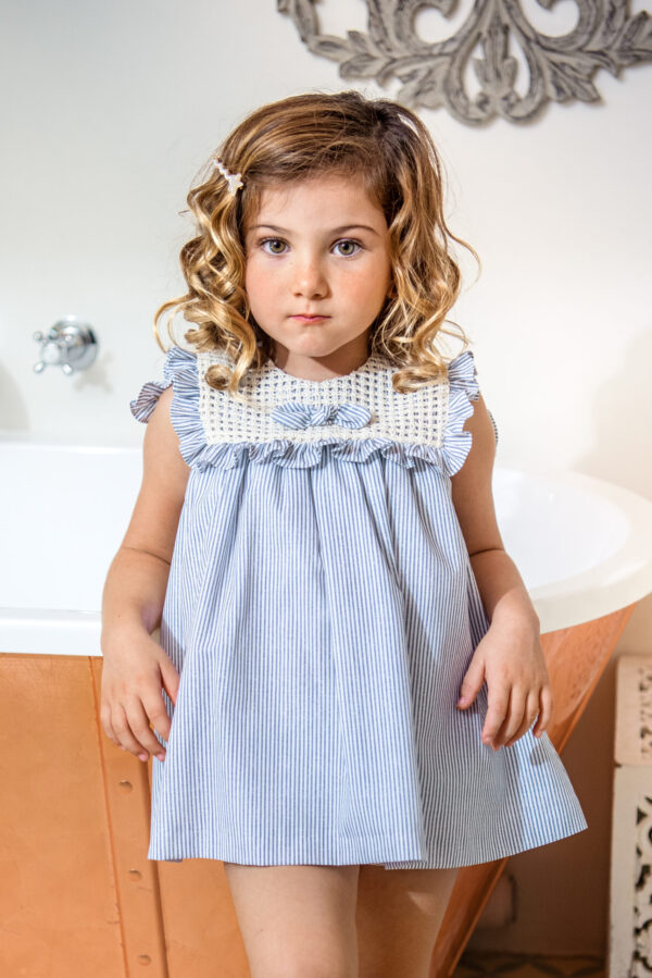 Vestido con braguita Rayas azul
