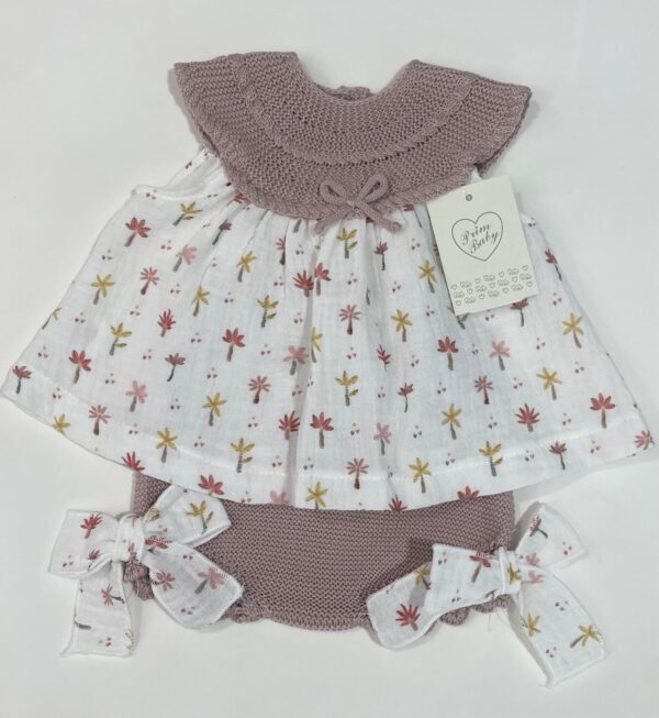 Bluson con braga y tela bambula estampada