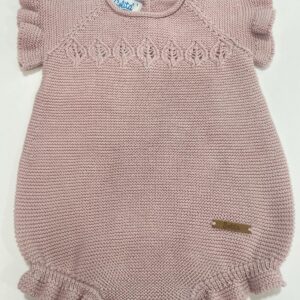 Pelele punto rosa empolvado con capota