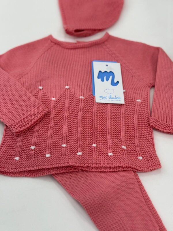 Conjunto 3 piezas canesú con polaina