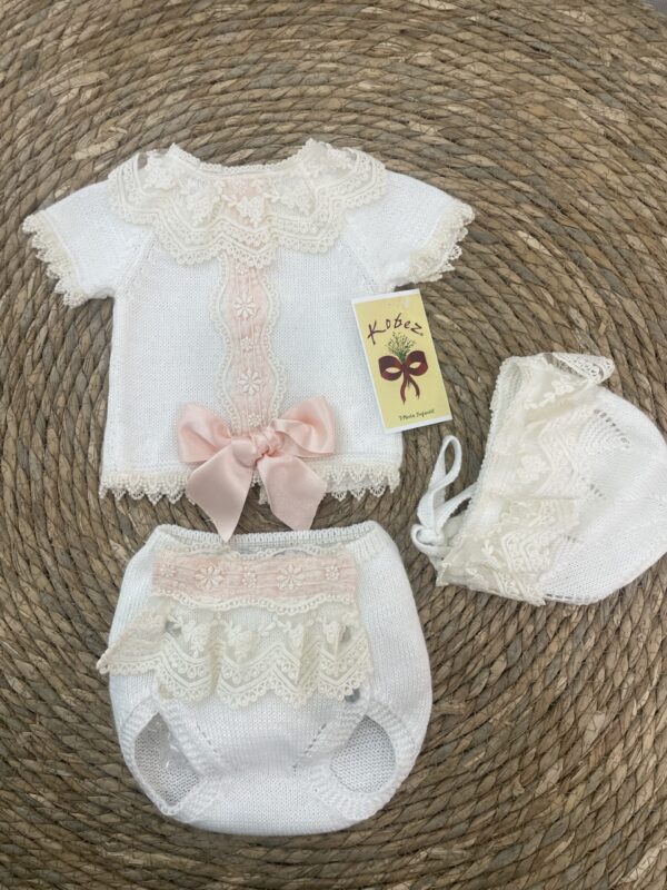 Conjunto tres piezas artesanal