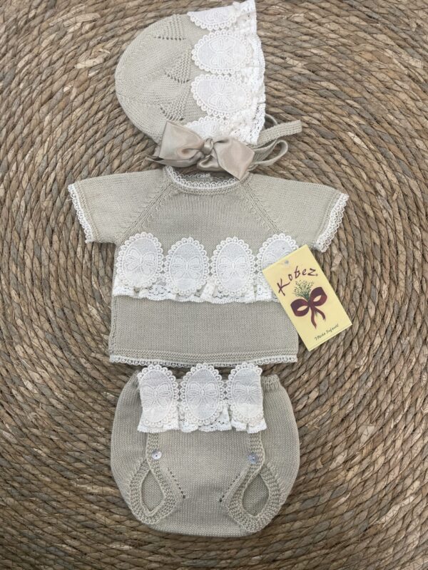 Conjunto tres piezas artesanal