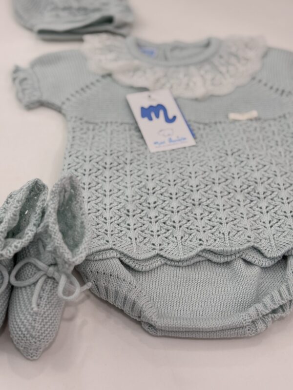 Conjunto 4 piezas manga corta Tul bordado georgeous