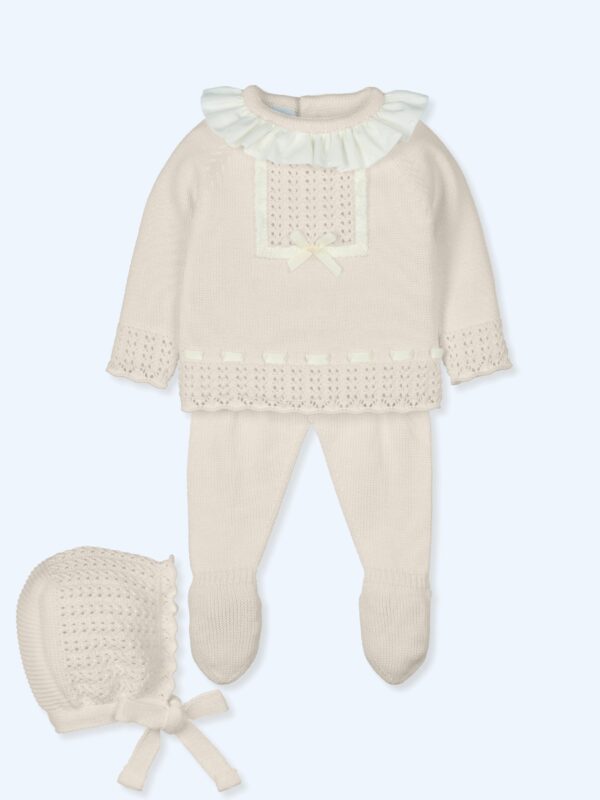 Traje 3P Canesú con gorro cuello bordado SENSITIVE - Imagen 3