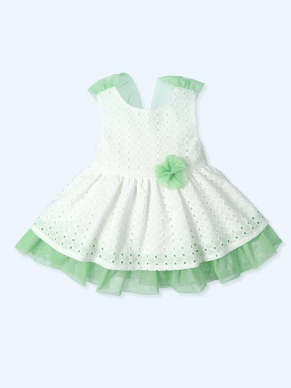 Vestido bordado con tirantes y lazo espalda tul Pera