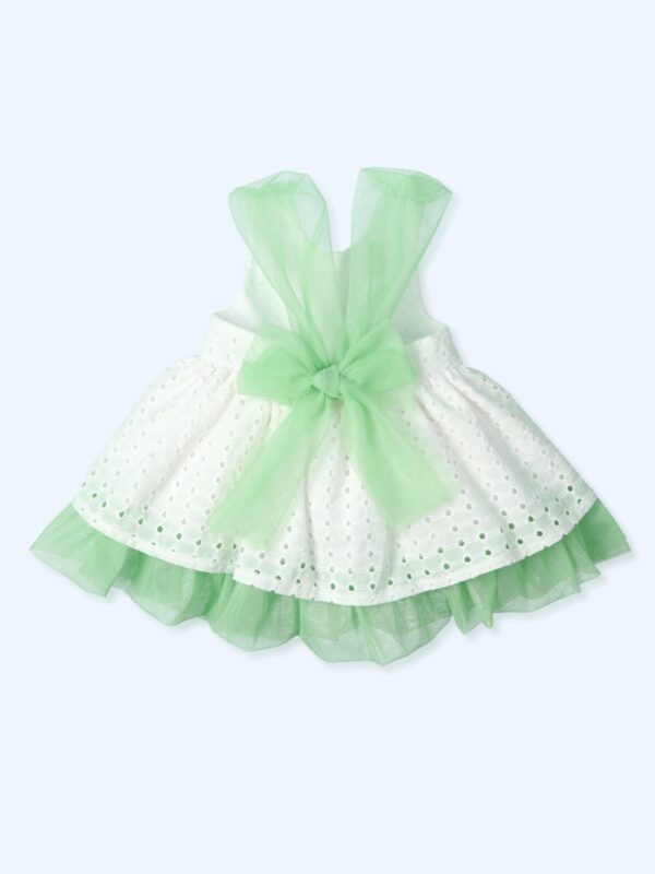 Vestido bordado con tirantes y lazo espalda tul Pera - Imagen 2