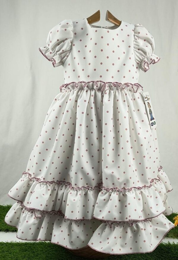 Traje flamenca niña mangas farol - Imagen 3