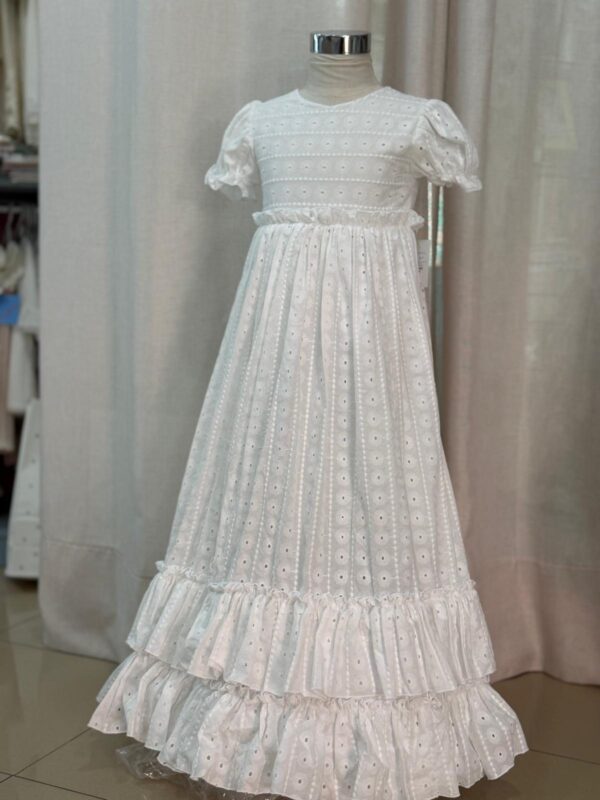 Traje flamenca niña mangas farol perforado