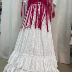 Traje flamenca niña mangas farol  perforado