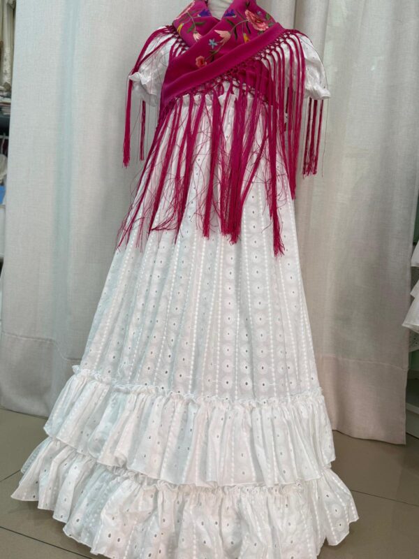 Traje flamenca niña mangas farol  perforado