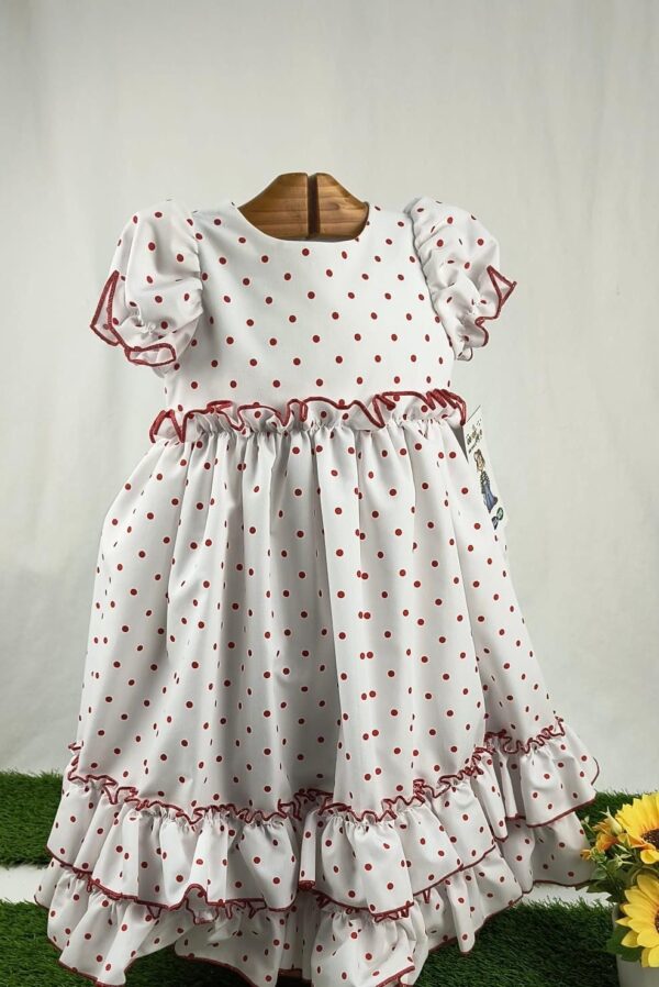 Traje flamenca niña mangas farol - Imagen 5