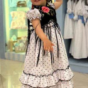 Traje flamenca niña mangas farol