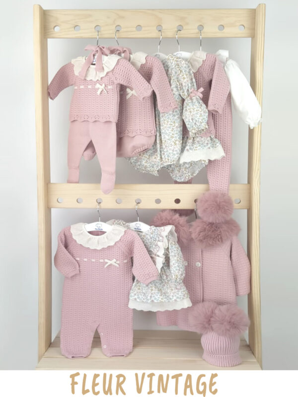Traje 3P Canesú tira bordada y cinta terciopelo "FLEUR VINTAGE" - Imagen 4