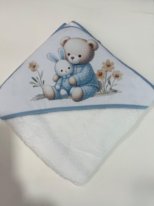 Capa baño oso  80x80 cm  100% Algodón - Imagen 3