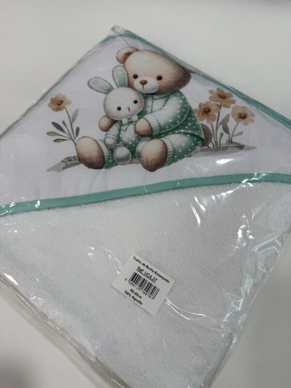 Capa baño oso  80x80 cm  100% Algodón - Imagen 5