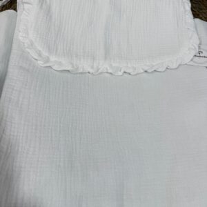 Colcha coche muselina blanca